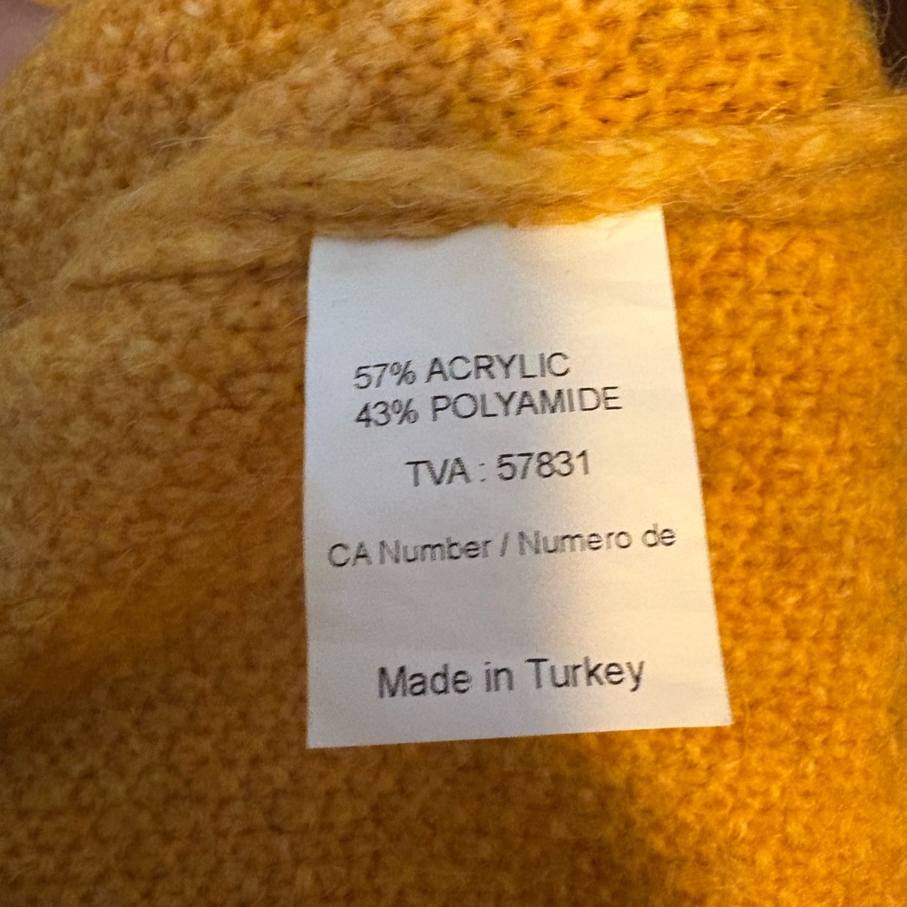 Vero Moda Mustard Yellow Cardigan Sweater Classic V-Neck - Picture 6 of 6